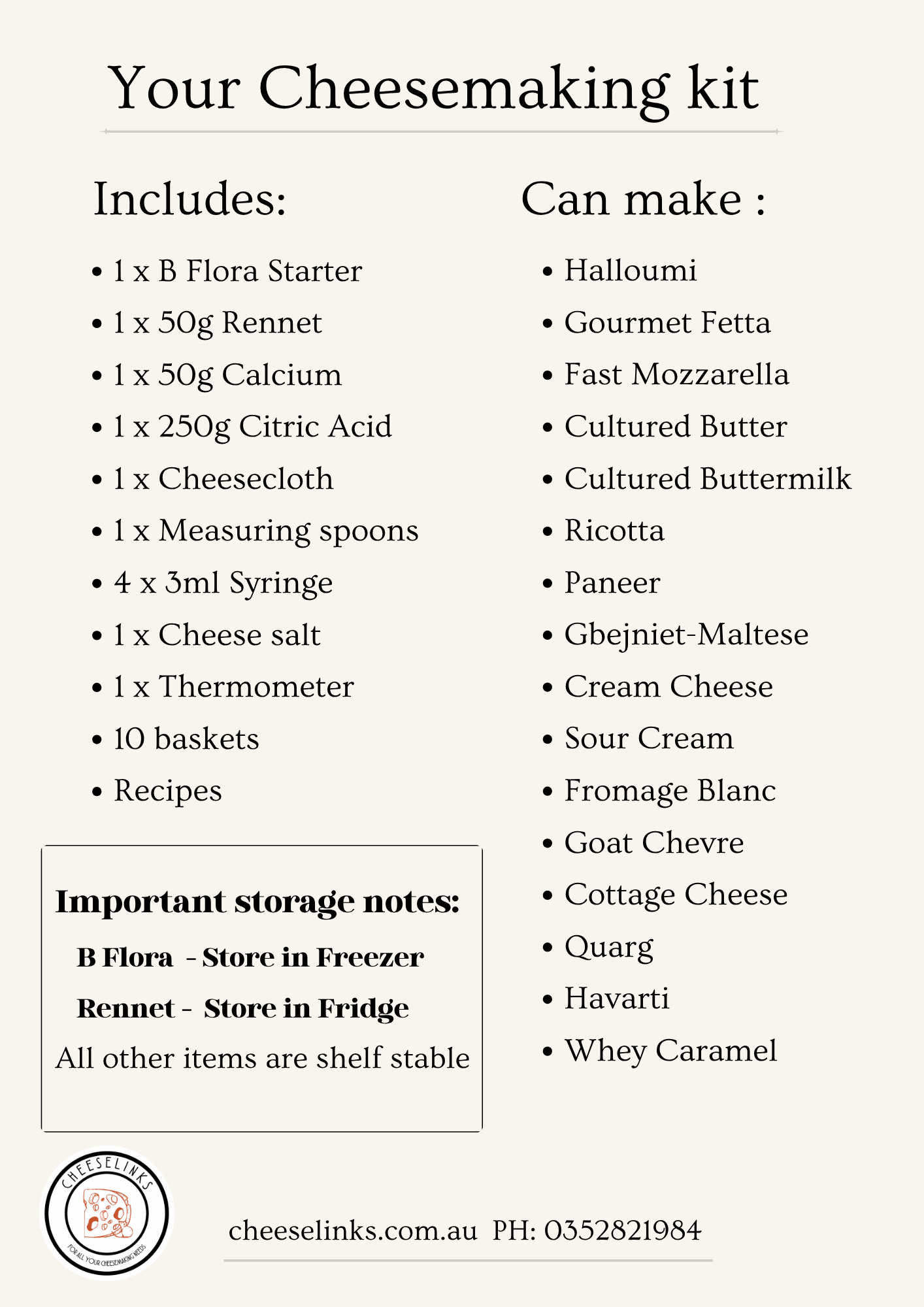 Cheeselinks Limited Edition CheeseFest 2026 Cheesemaking Kit